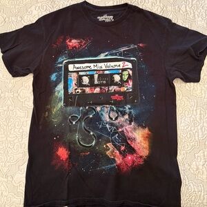Marvel Guardians of the Galaxy Black Tee with Colorful Design